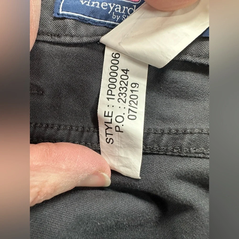 Vineyard Vines Mens 5‎ Pocket Canvas Pants Slim Fit Straight Leg Gray Size 40